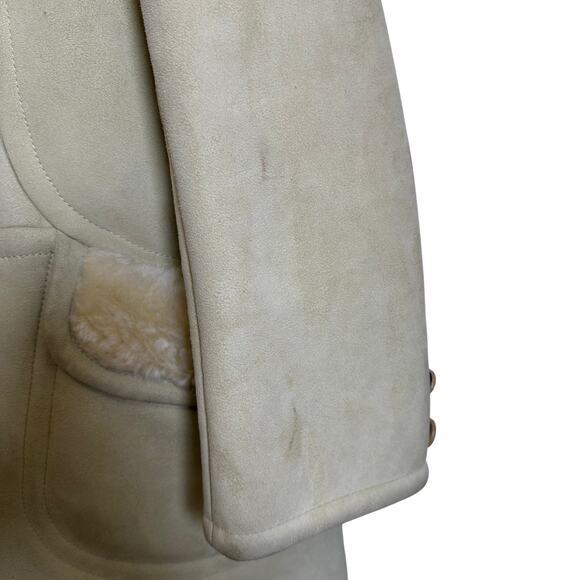 Vintage Men's Friitala Finland Genuine Suede Shearling Coat sz 54=L - Picture 13 of 16